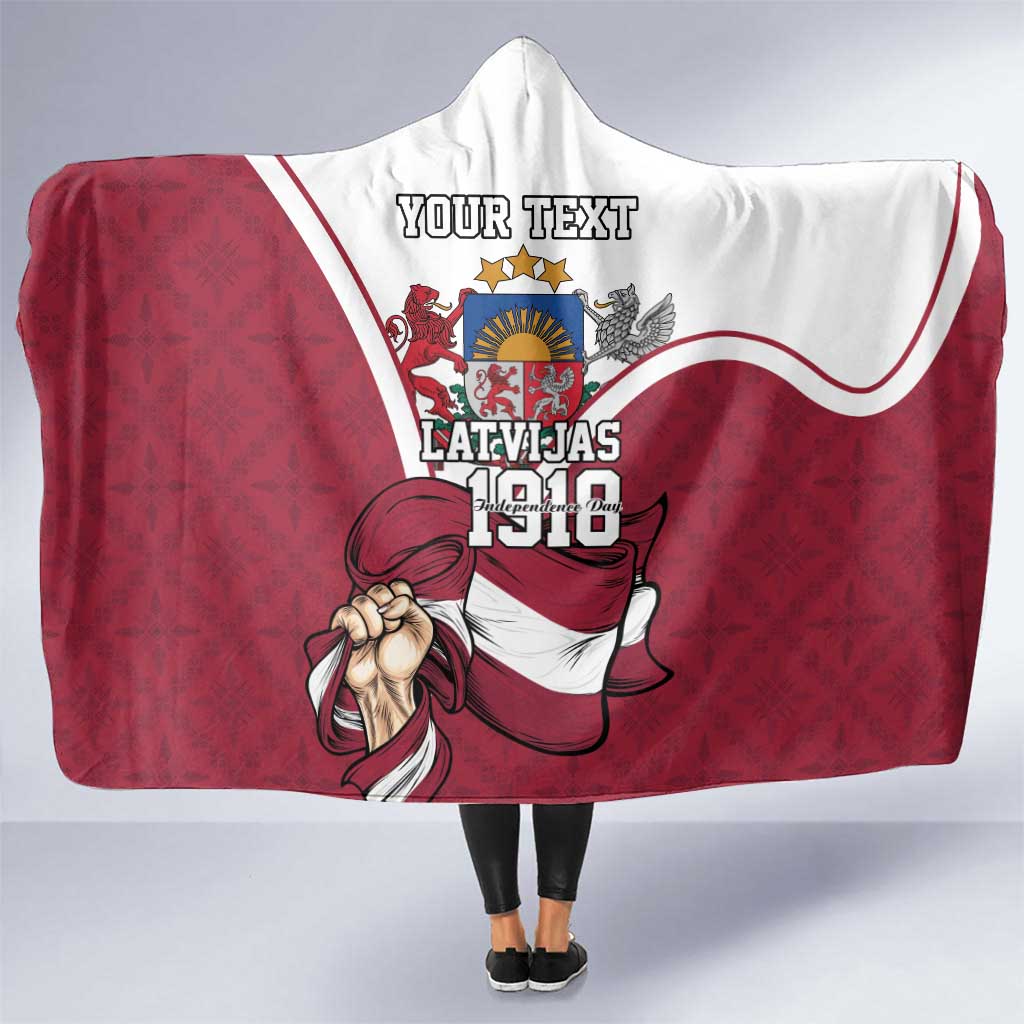 Personalized Latvia Independence Day Hooded Blanket 18th November 1918 - Wonder Print Shop
