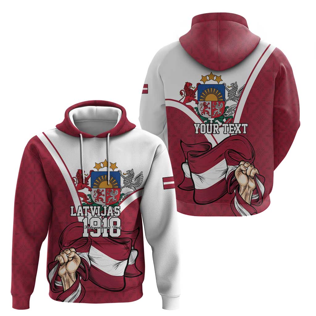 Personalized Latvia Independence Day Hoodie 18th November 1918 - Wonder Print Shop