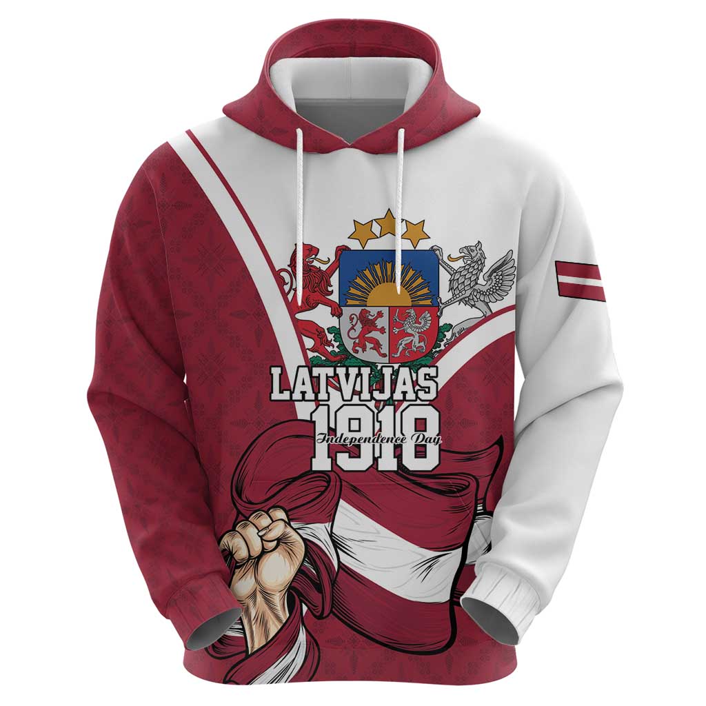 Personalized Latvia Independence Day Hoodie 18th November 1918 - Wonder Print Shop