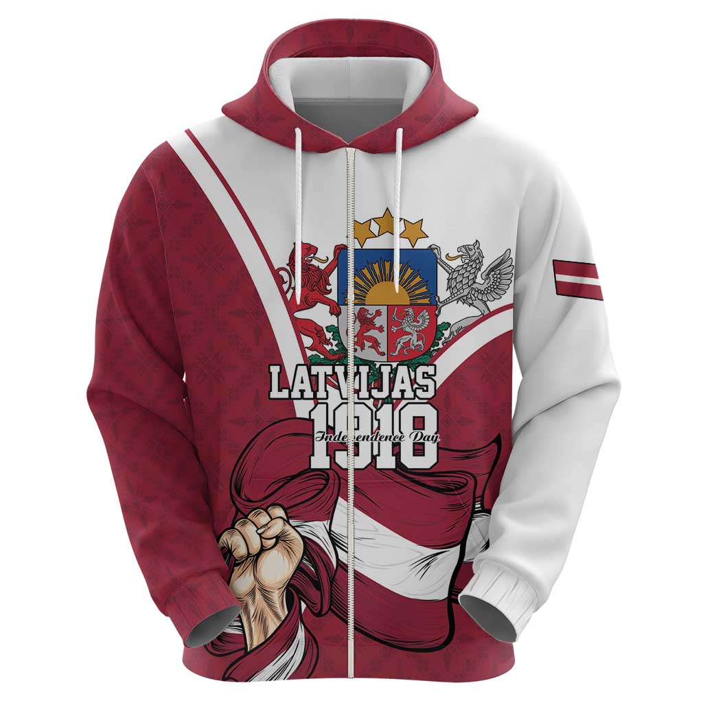 Personalized Latvia Independence Day Hoodie 18th November 1918 - Wonder Print Shop