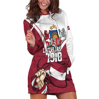 Personalized Latvia Independence Day Hoodie Dress 18th November 1918 - Wonder Print Shop