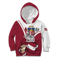 Personalized Latvia Independence Day Kid Hoodie 18th November 1918 - Wonder Print Shop