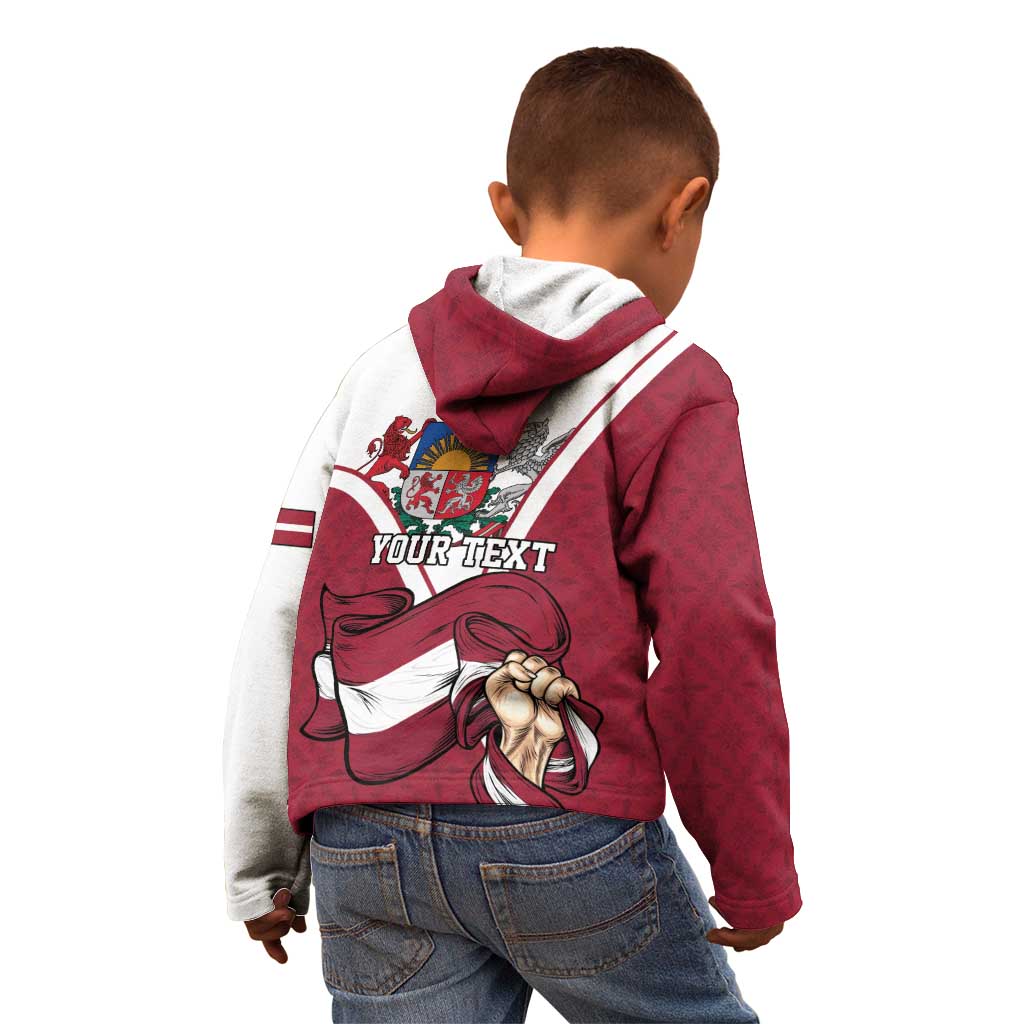 Personalized Latvia Independence Day Kid Hoodie 18th November 1918 - Wonder Print Shop