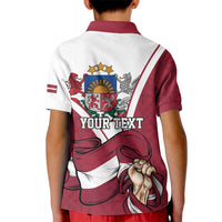 Personalized Latvia Independence Day Kid Polo Shirt 18th November 1918 - Wonder Print Shop