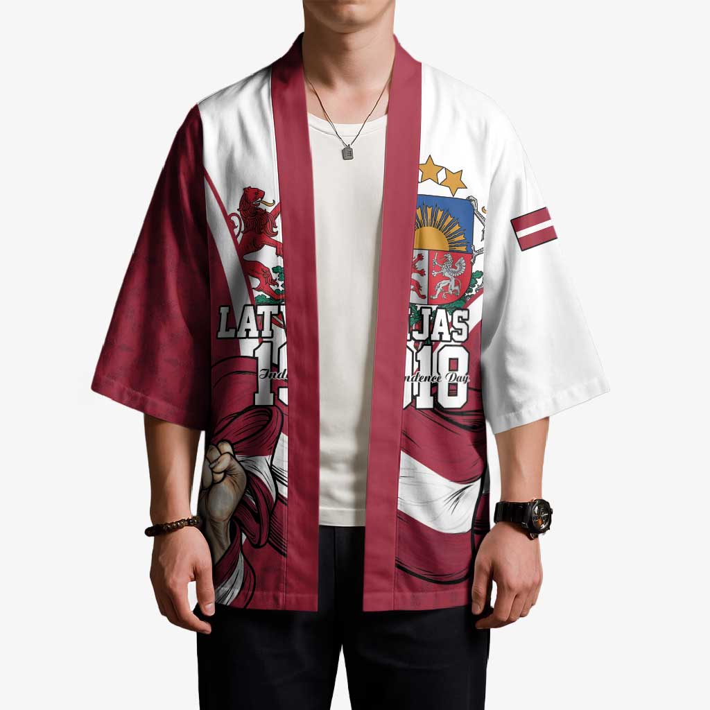 Personalized Latvia Independence Day Kimono 18th November 1918 - Wonder Print Shop