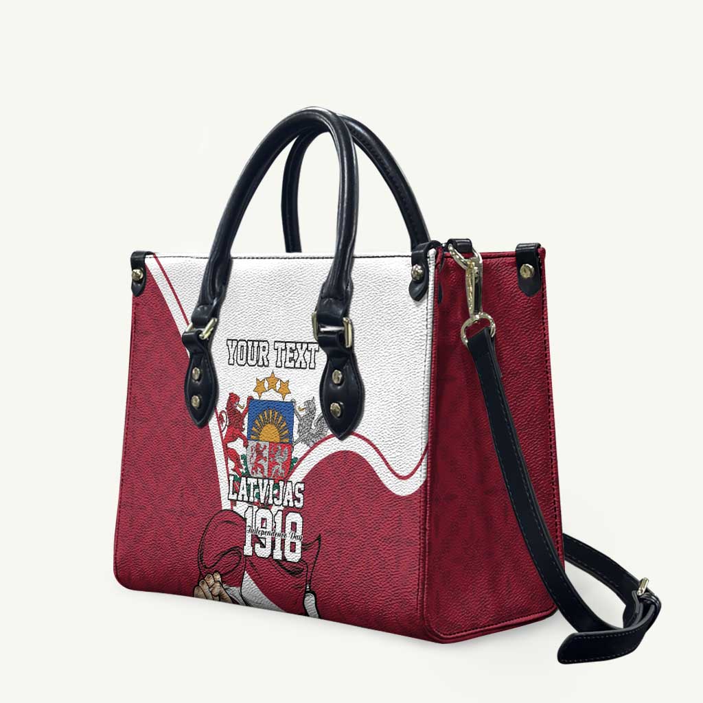Personalized Latvia Independence Day Leather Bag 18th November 1918 - Wonder Print Shop