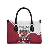 Personalized Latvia Independence Day Leather Bag 18th November 1918 - Wonder Print Shop