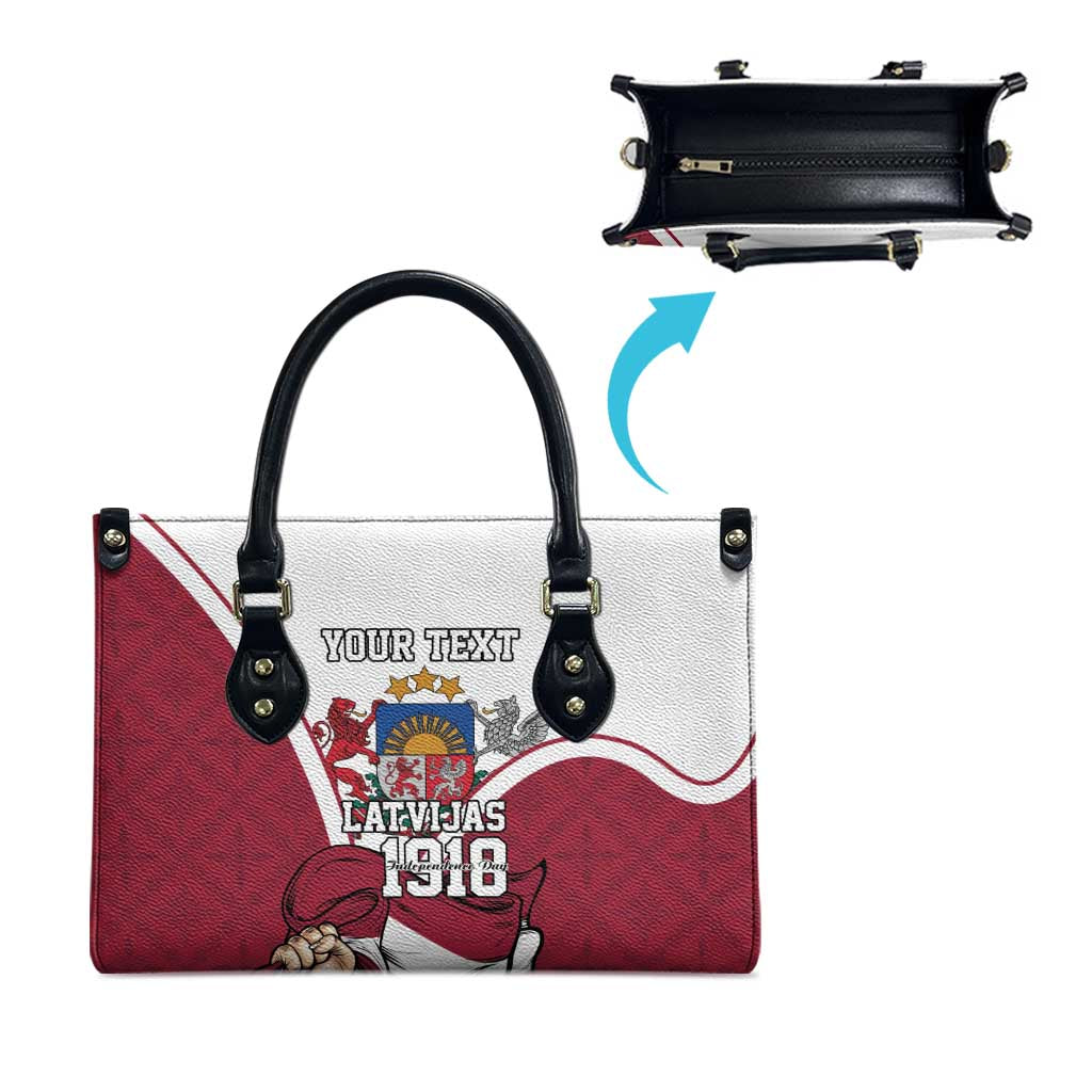 Personalized Latvia Independence Day Leather Bag 18th November 1918 - Wonder Print Shop