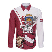 Personalized Latvia Independence Day Long Sleeve Button Shirt 18th November 1918 - Wonder Print Shop