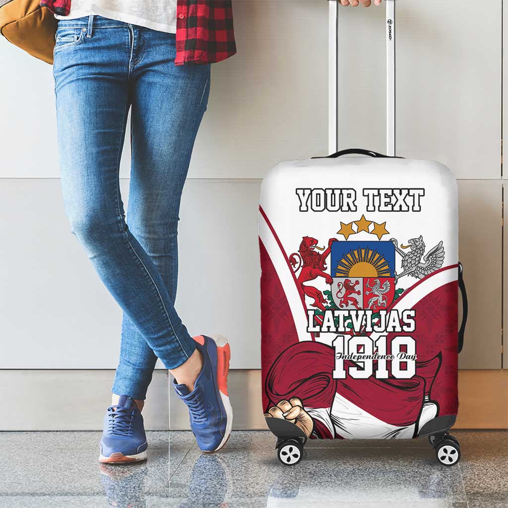 Personalized Latvia Independence Day Luggage Cover 18th November 1918 - Wonder Print Shop