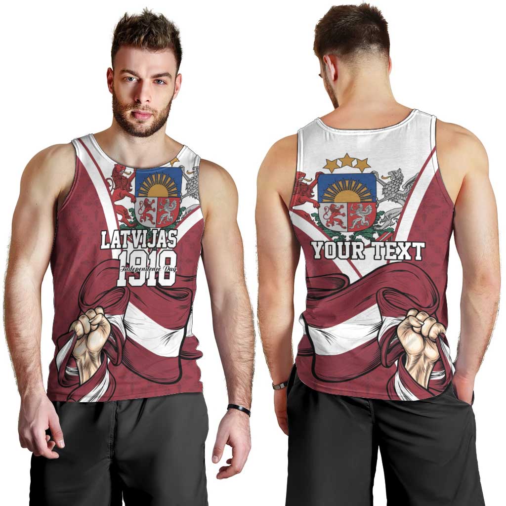 Personalized Latvia Independence Day Men Tank Top 18th November 1918 - Wonder Print Shop