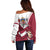 Personalized Latvia Independence Day Off Shoulder Sweater 18th November 1918 - Wonder Print Shop