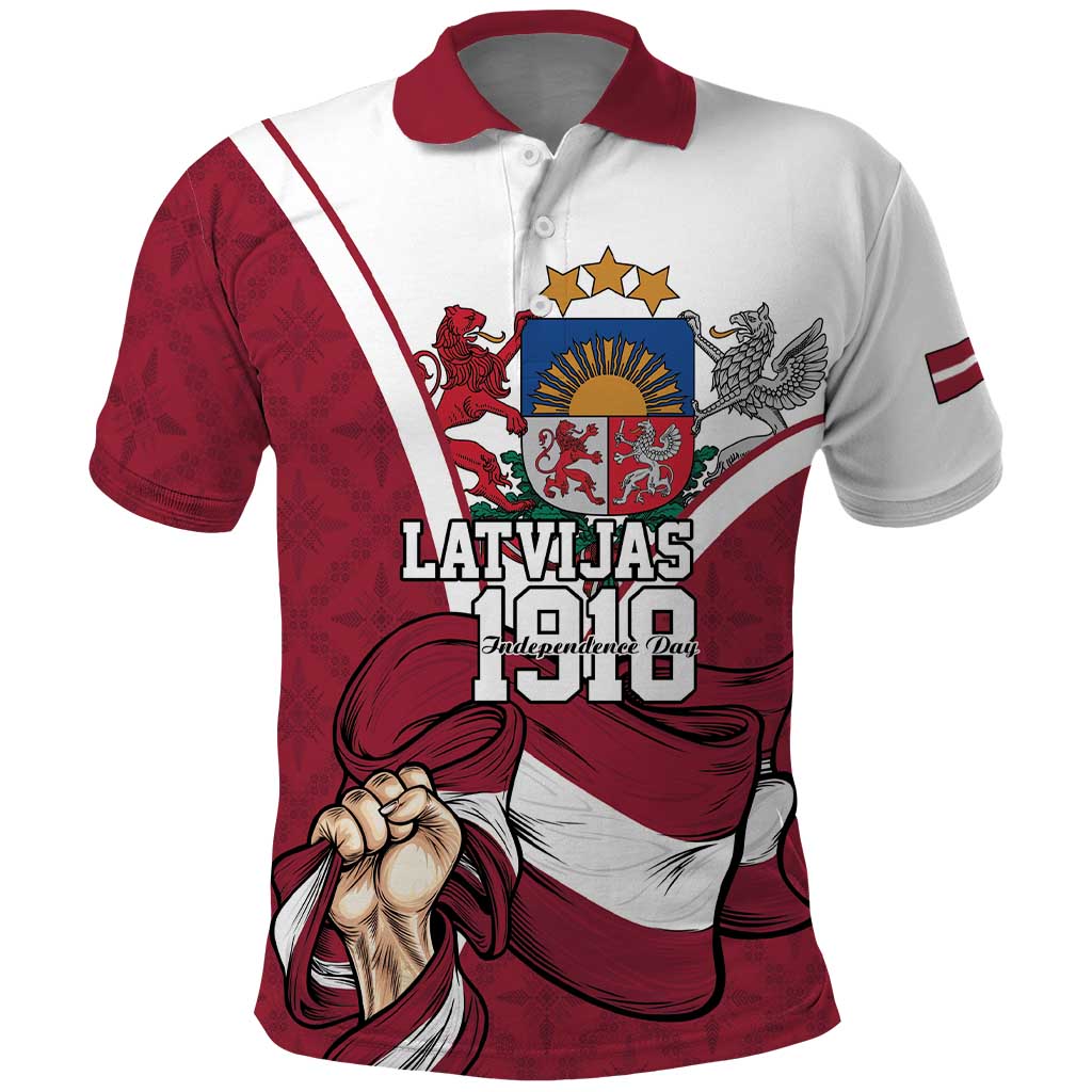 Personalized Latvia Independence Day Polo Shirt 18th November 1918 - Wonder Print Shop