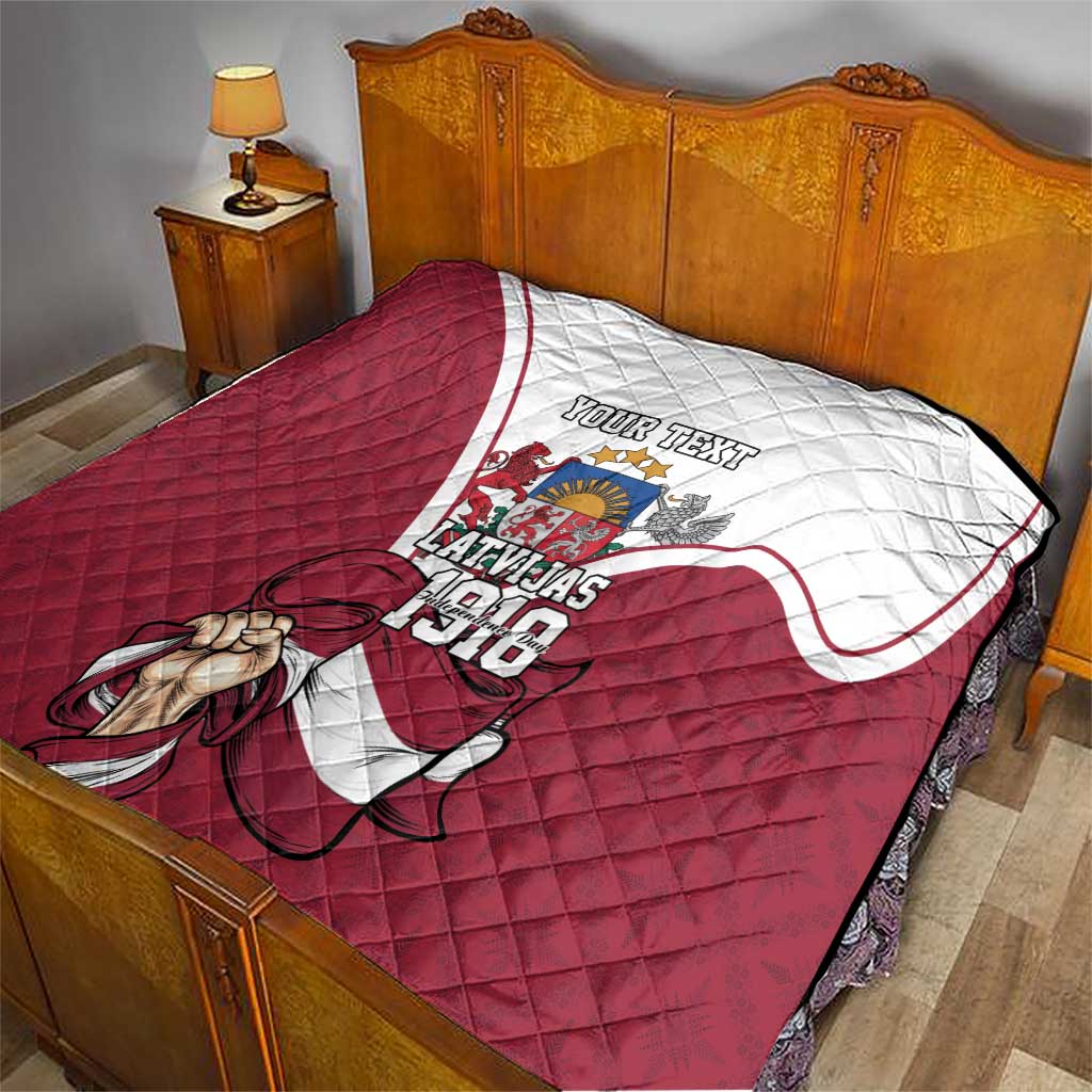 Personalized Latvia Independence Day Quilt 18th November 1918 - Wonder Print Shop