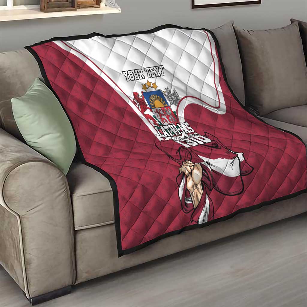 Personalized Latvia Independence Day Quilt 18th November 1918 - Wonder Print Shop
