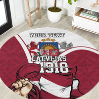 Personalized Latvia Independence Day Round Carpet 18th November 1918 - Wonder Print Shop