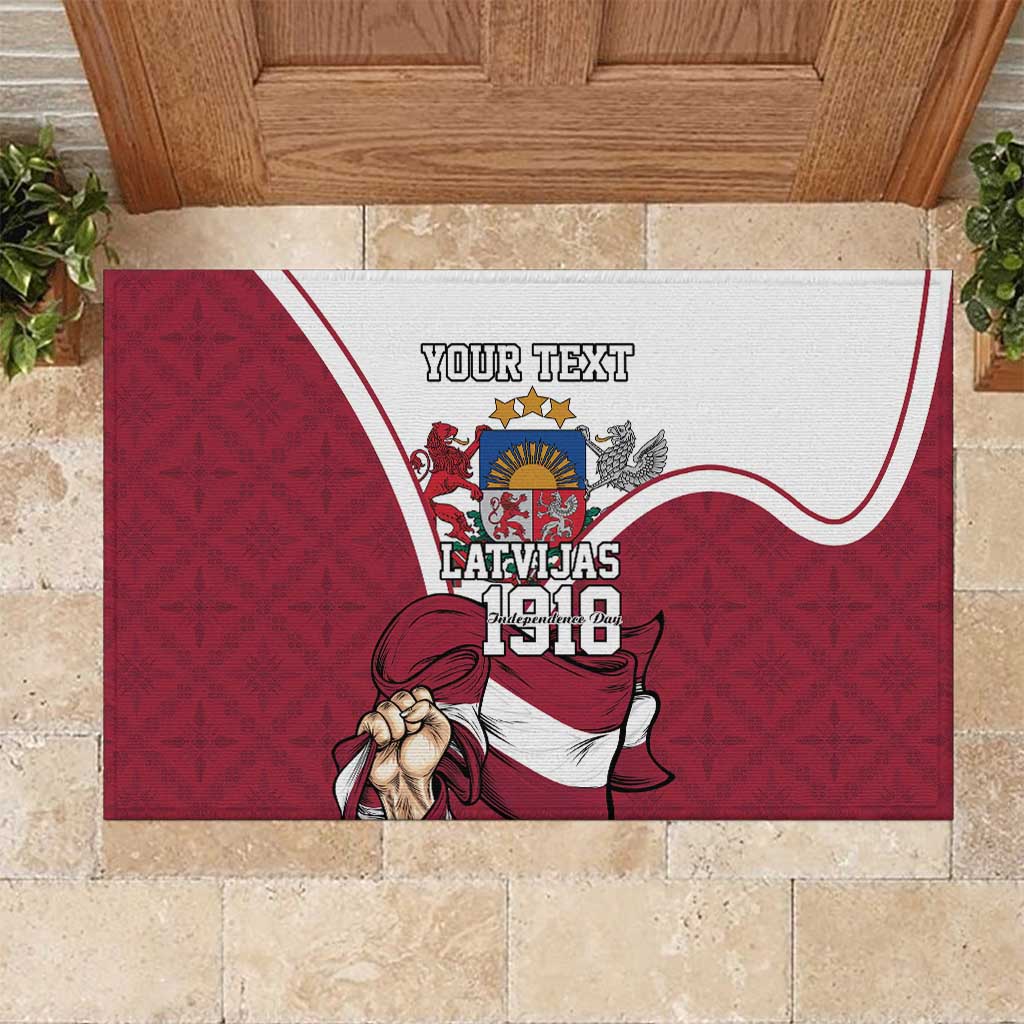 Personalized Latvia Independence Day Rubber Doormat 18th November 1918 - Wonder Print Shop