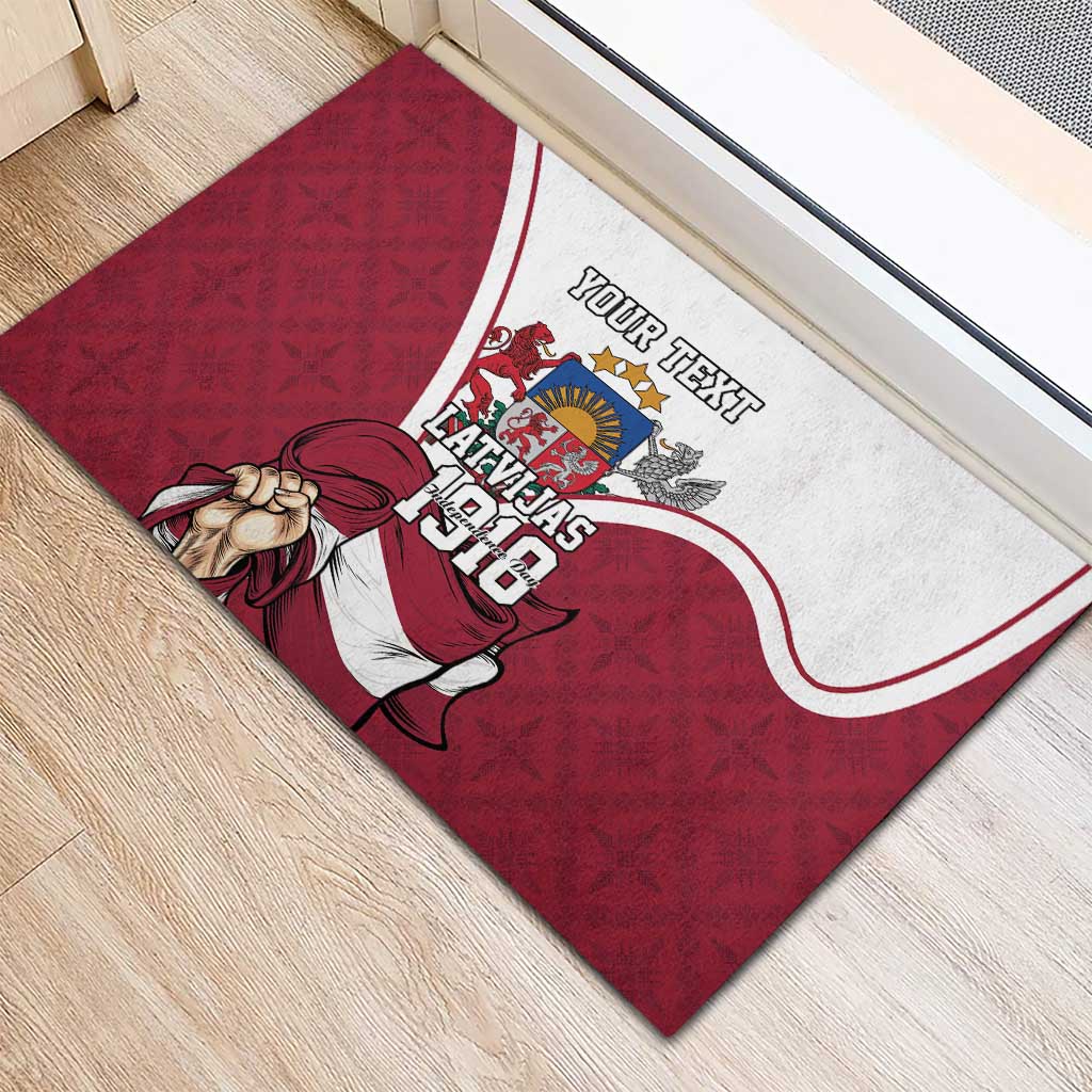 Personalized Latvia Independence Day Rubber Doormat 18th November 1918 - Wonder Print Shop