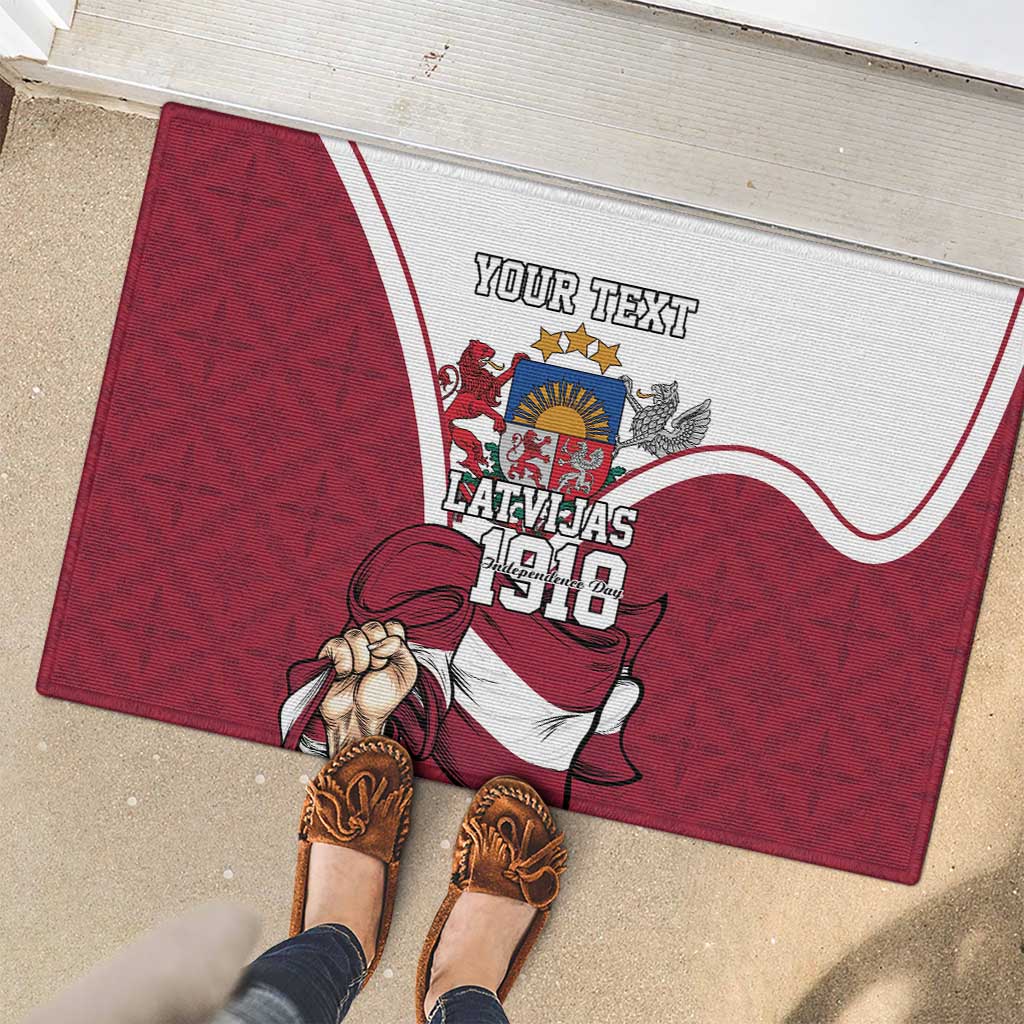 Personalized Latvia Independence Day Rubber Doormat 18th November 1918 - Wonder Print Shop