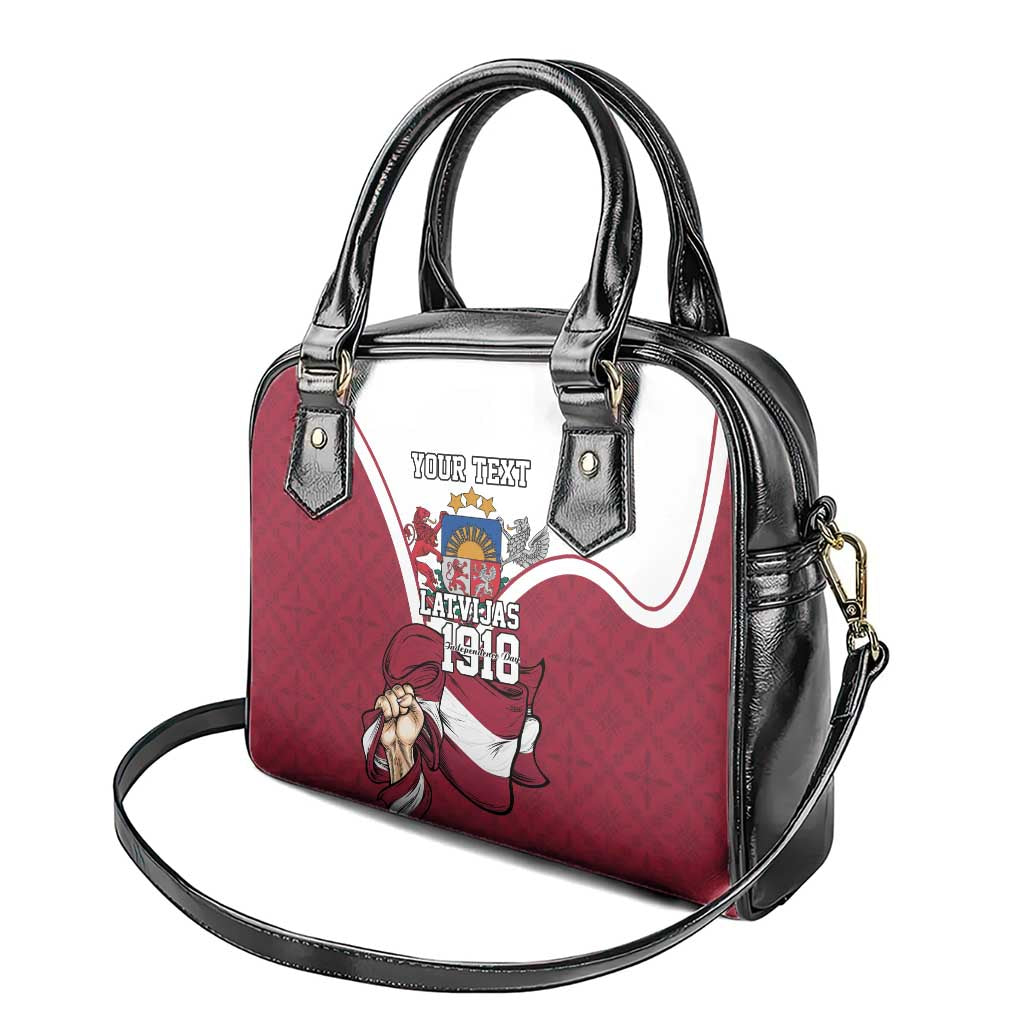 Personalized Latvia Independence Day Shoulder Handbag 18th November 1918 - Wonder Print Shop