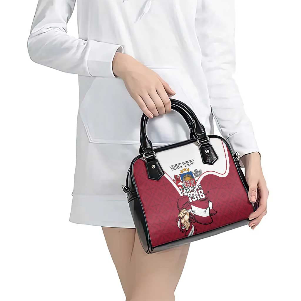 Personalized Latvia Independence Day Shoulder Handbag 18th November 1918 - Wonder Print Shop
