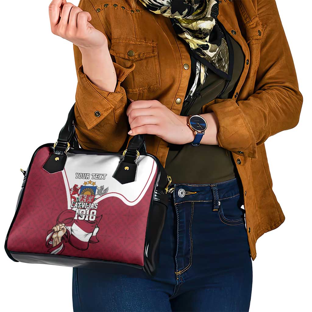 Personalized Latvia Independence Day Shoulder Handbag 18th November 1918 - Wonder Print Shop
