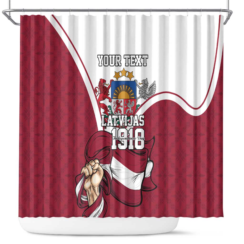 Personalized Latvia Independence Day Shower Curtain 18th November 1918 - Wonder Print Shop