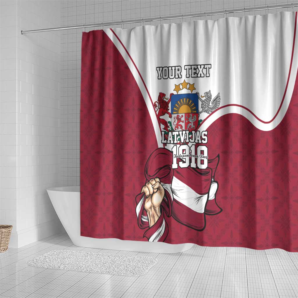Personalized Latvia Independence Day Shower Curtain 18th November 1918 - Wonder Print Shop