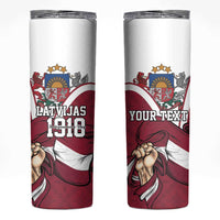 Personalized Latvia Independence Day Skinny Tumbler 18th November 1918 - Wonder Print Shop