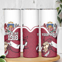 Personalized Latvia Independence Day Skinny Tumbler 18th November 1918 - Wonder Print Shop