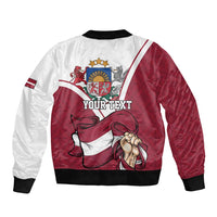 Personalized Latvia Independence Day Sleeve Zip Bomber Jacket 18th November 1918 - Wonder Print Shop