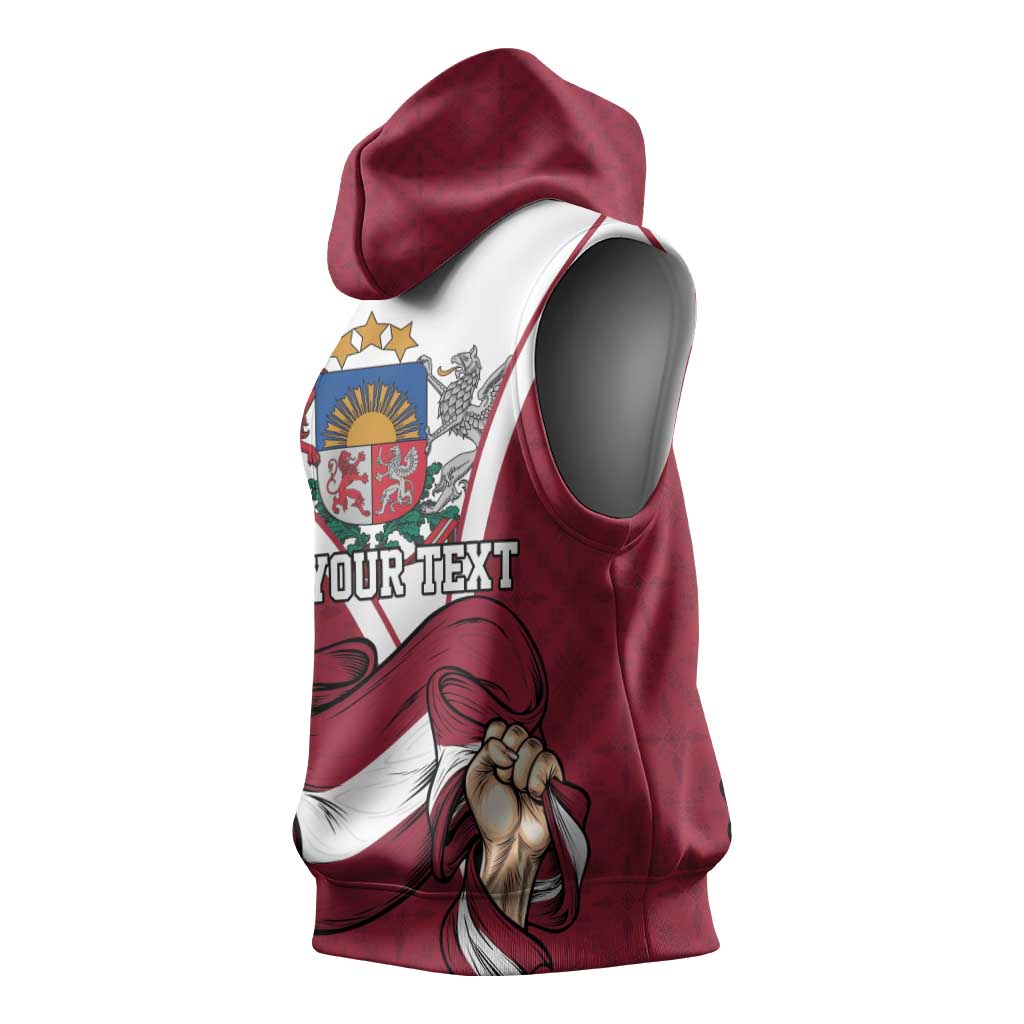 Personalized Latvia Independence Day Sleeveless Hoodie 18th November 1918 - Wonder Print Shop