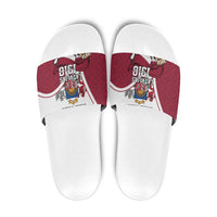 Personalized Latvia Independence Day Slide Sandals 18th November 1918 - Wonder Print Shop