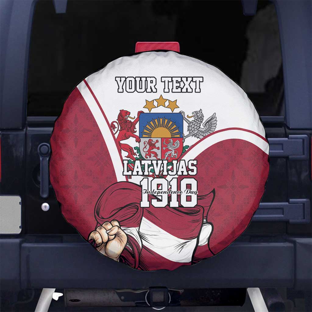 Personalized Latvia Independence Day Spare Tire Cover 18th November 1918 - Wonder Print Shop