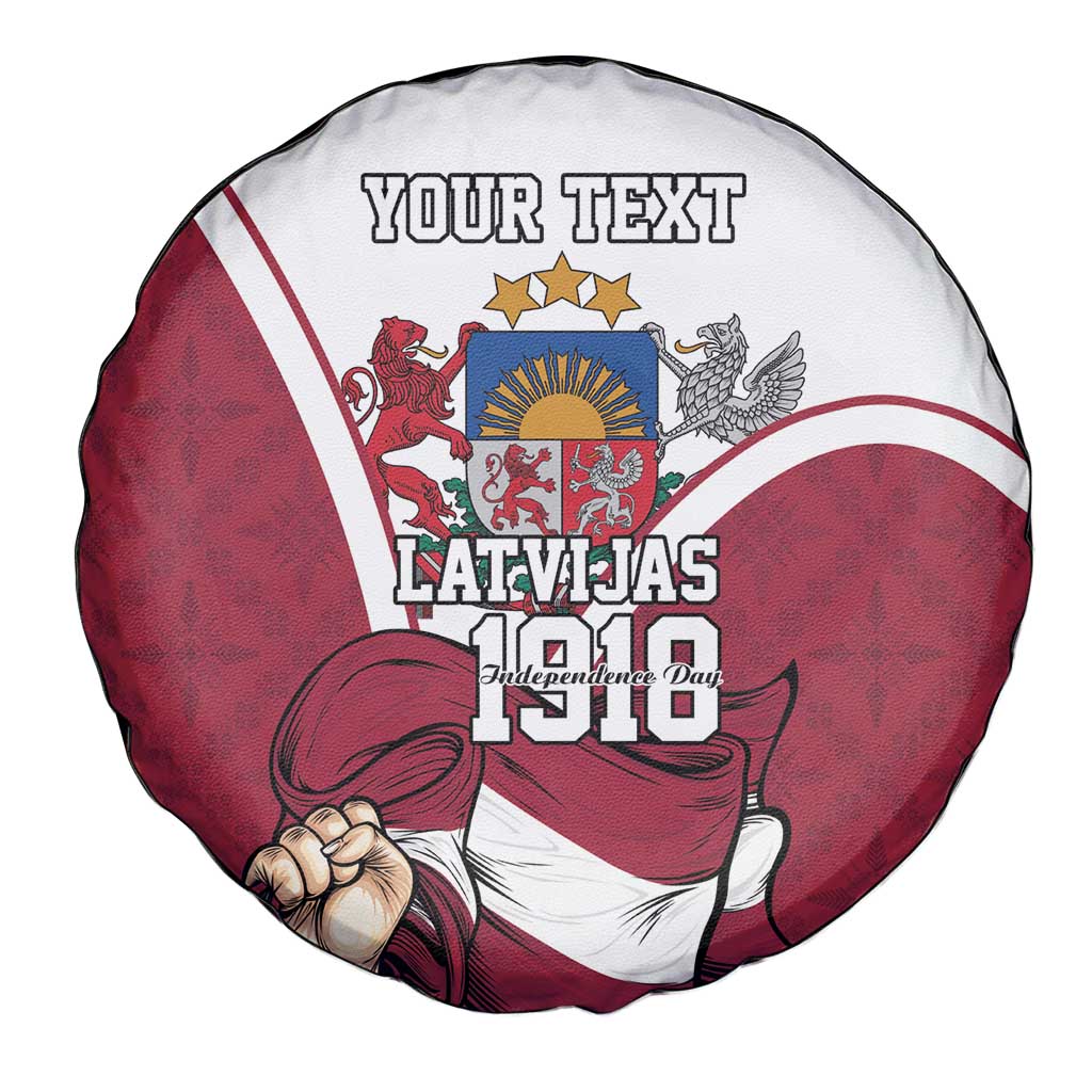 Personalized Latvia Independence Day Spare Tire Cover 18th November 1918 - Wonder Print Shop