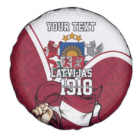 Personalized Latvia Independence Day Spare Tire Cover 18th November 1918 - Wonder Print Shop