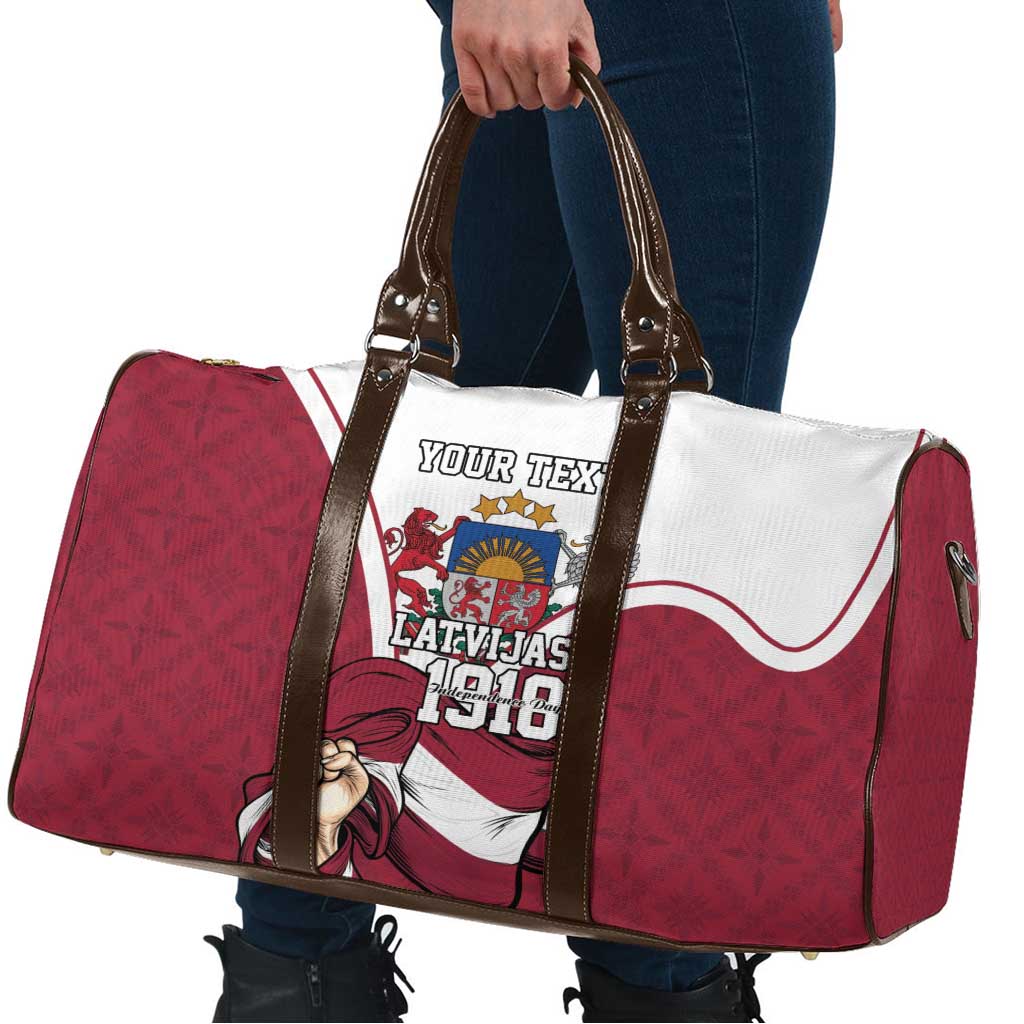 Personalized Latvia Independence Day Travel Bag 18th November 1918 - Wonder Print Shop