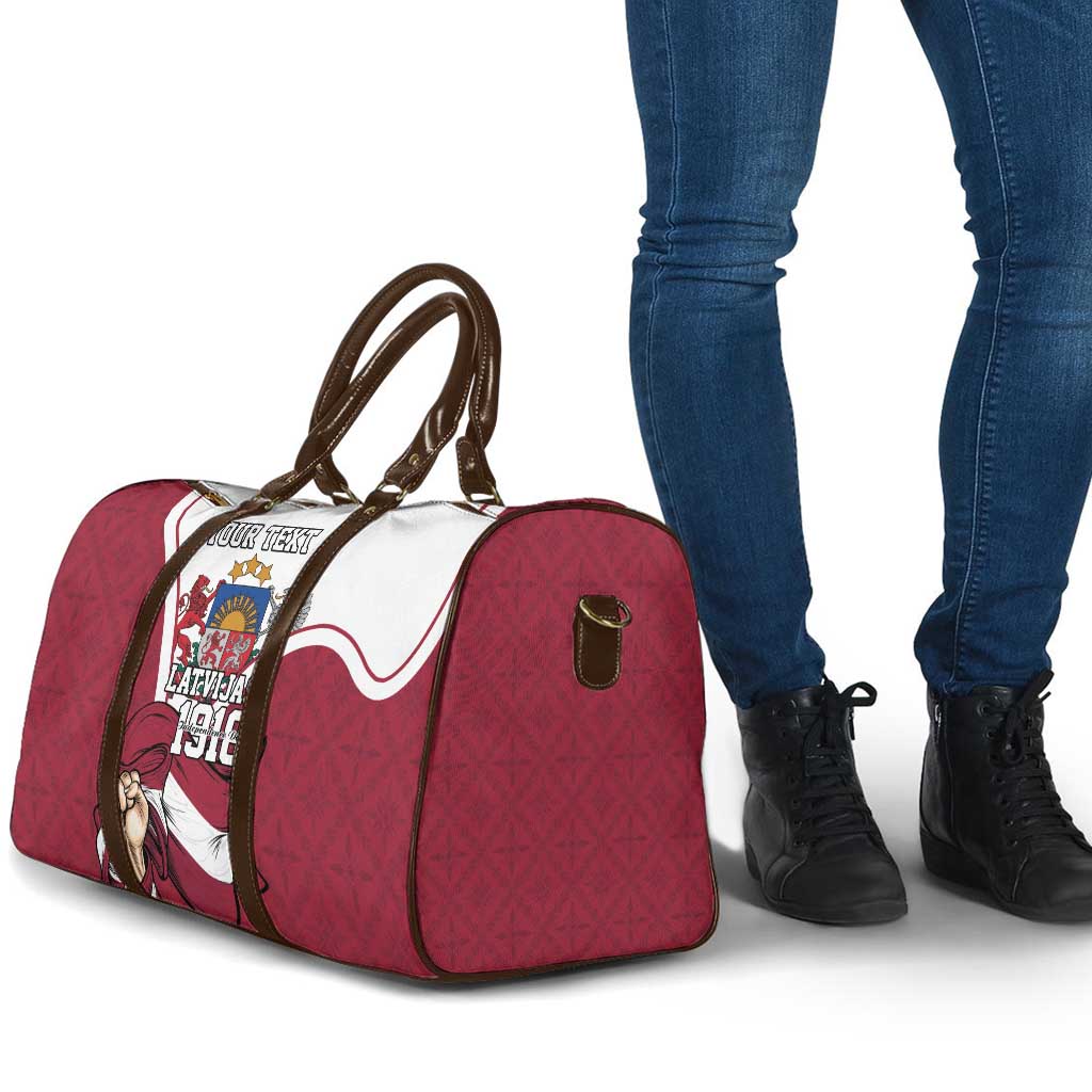 Personalized Latvia Independence Day Travel Bag 18th November 1918 - Wonder Print Shop