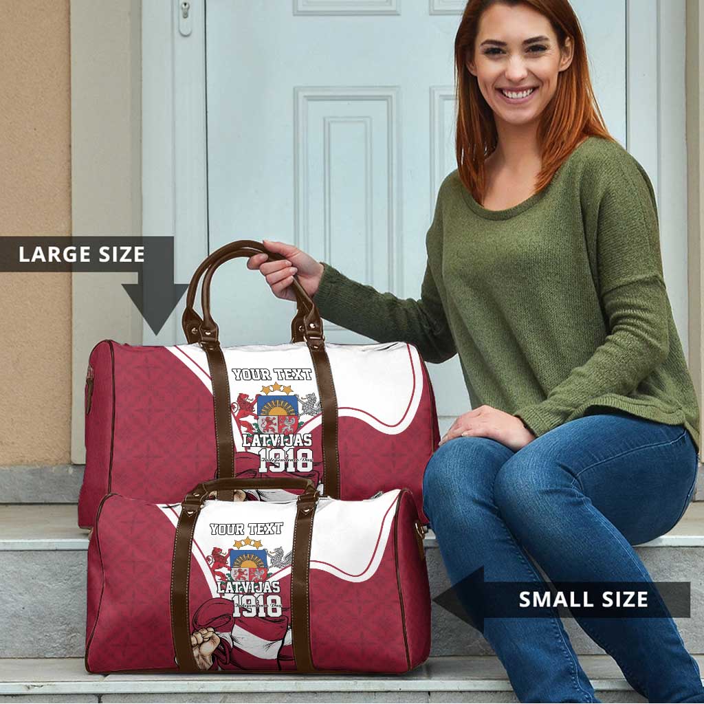 Personalized Latvia Independence Day Travel Bag 18th November 1918 - Wonder Print Shop