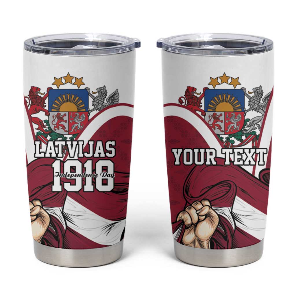 Personalized Latvia Independence Day Tumbler Cup 18th November 1918 - Wonder Print Shop
