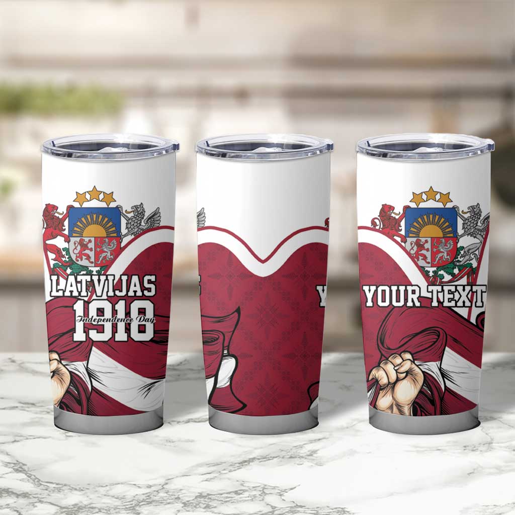 Personalized Latvia Independence Day Tumbler Cup 18th November 1918 - Wonder Print Shop