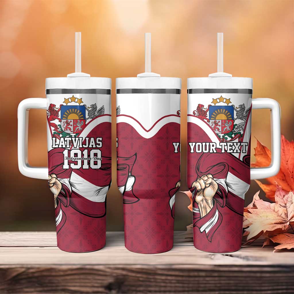 Personalized Latvia Independence Day Tumbler With Handle 18th November 1918 - Wonder Print Shop