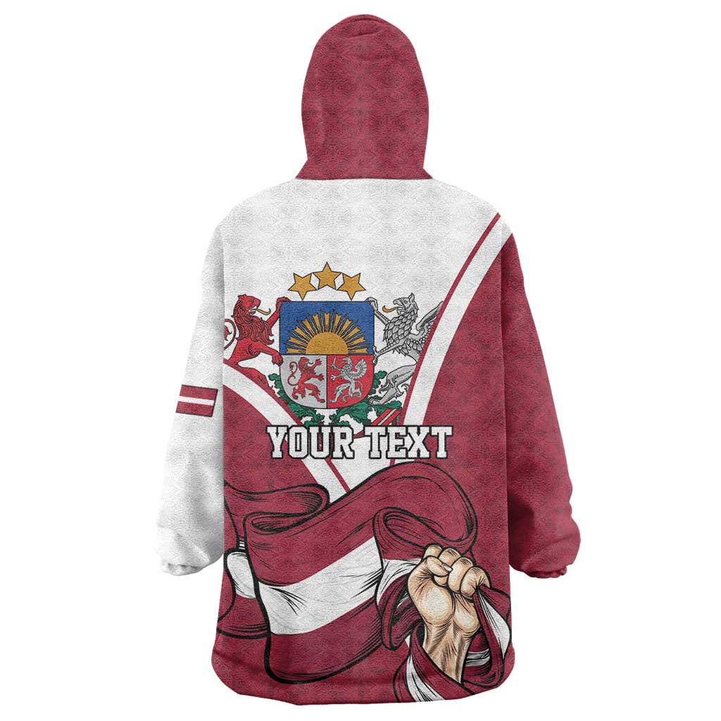 Personalized Latvia Independence Day Wearable Blanket Hoodie 18th November 1918 - Wonder Print Shop