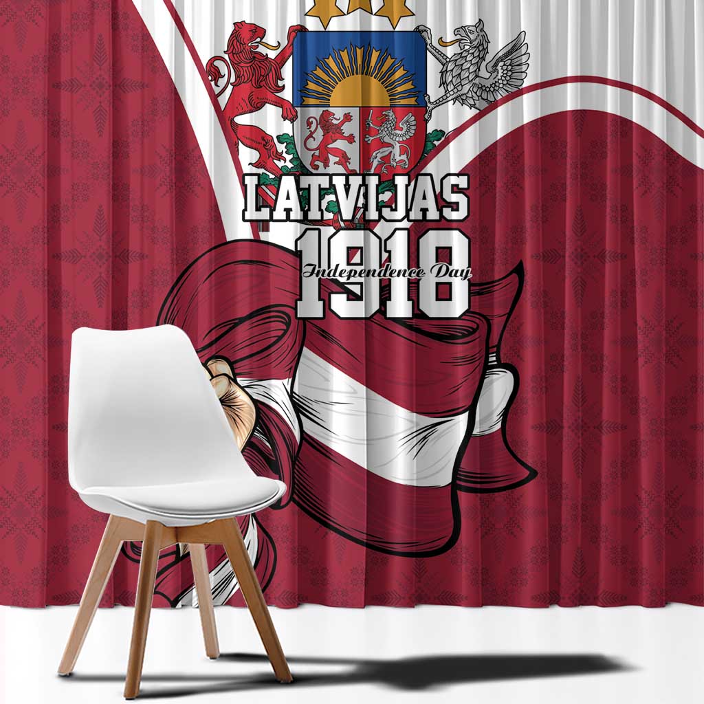 Personalized Latvia Independence Day Window Curtain 18th November 1918 - Wonder Print Shop