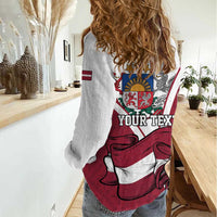 Personalized Latvia Independence Day Women Casual Shirt 18th November 1918 - Wonder Print Shop