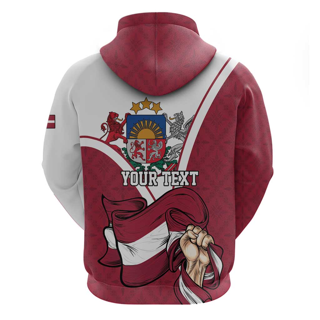 Personalized Latvia Independence Day Zip Hoodie 18th November 1918 - Wonder Print Shop