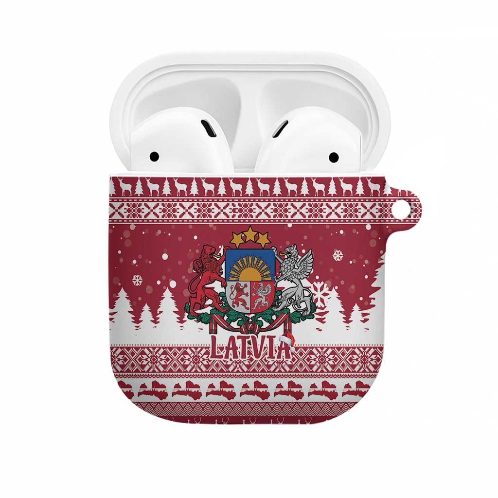 Latvia Christmas AirPods Case Priecigus Ziemassvetkus - Wonder Print Shop