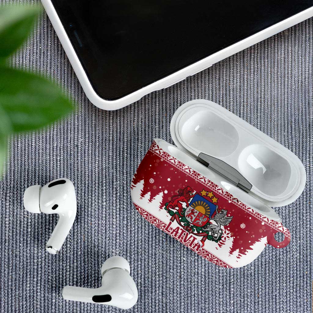 Latvia Christmas AirPods Case Priecigus Ziemassvetkus - Wonder Print Shop