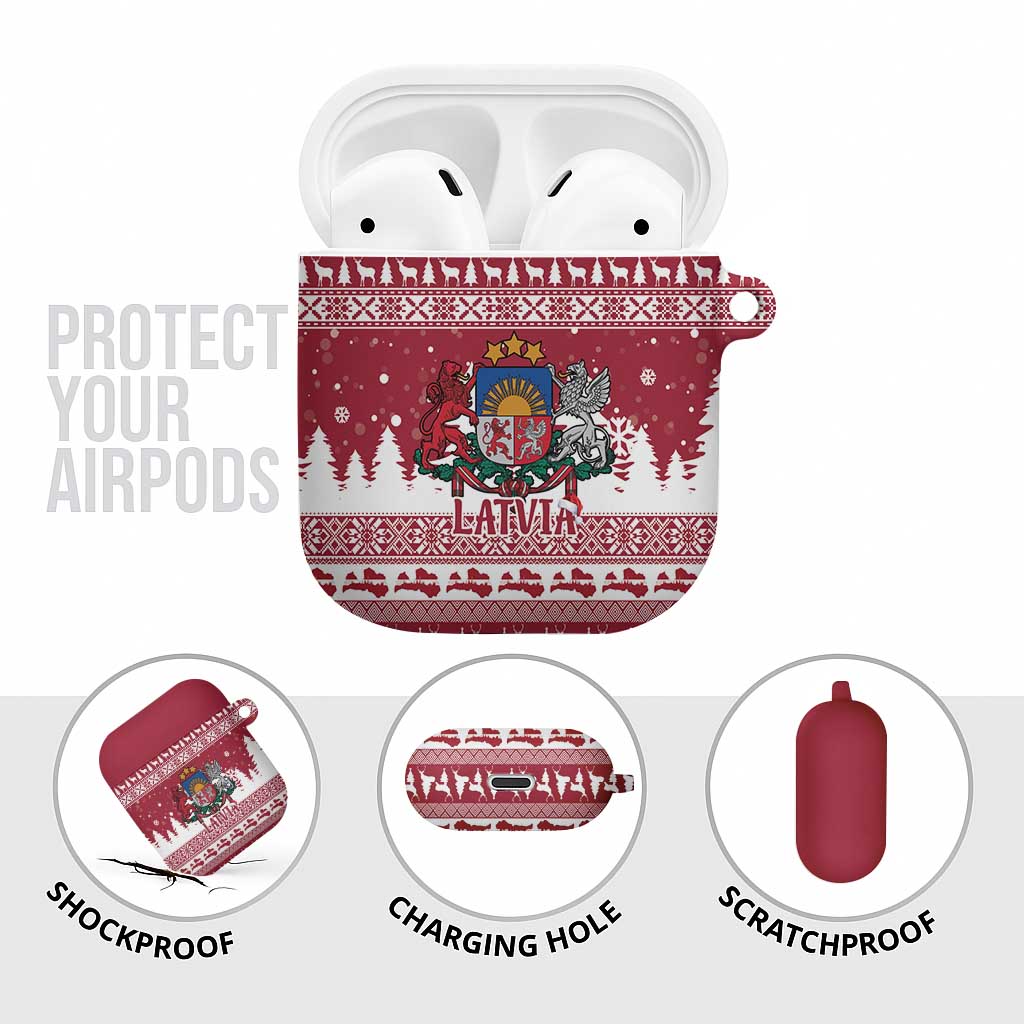 Latvia Christmas AirPods Case Priecigus Ziemassvetkus - Wonder Print Shop