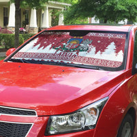 Latvia Christmas Auto Sun Shade Priecigus Ziemassvetkus - Wonder Print Shop